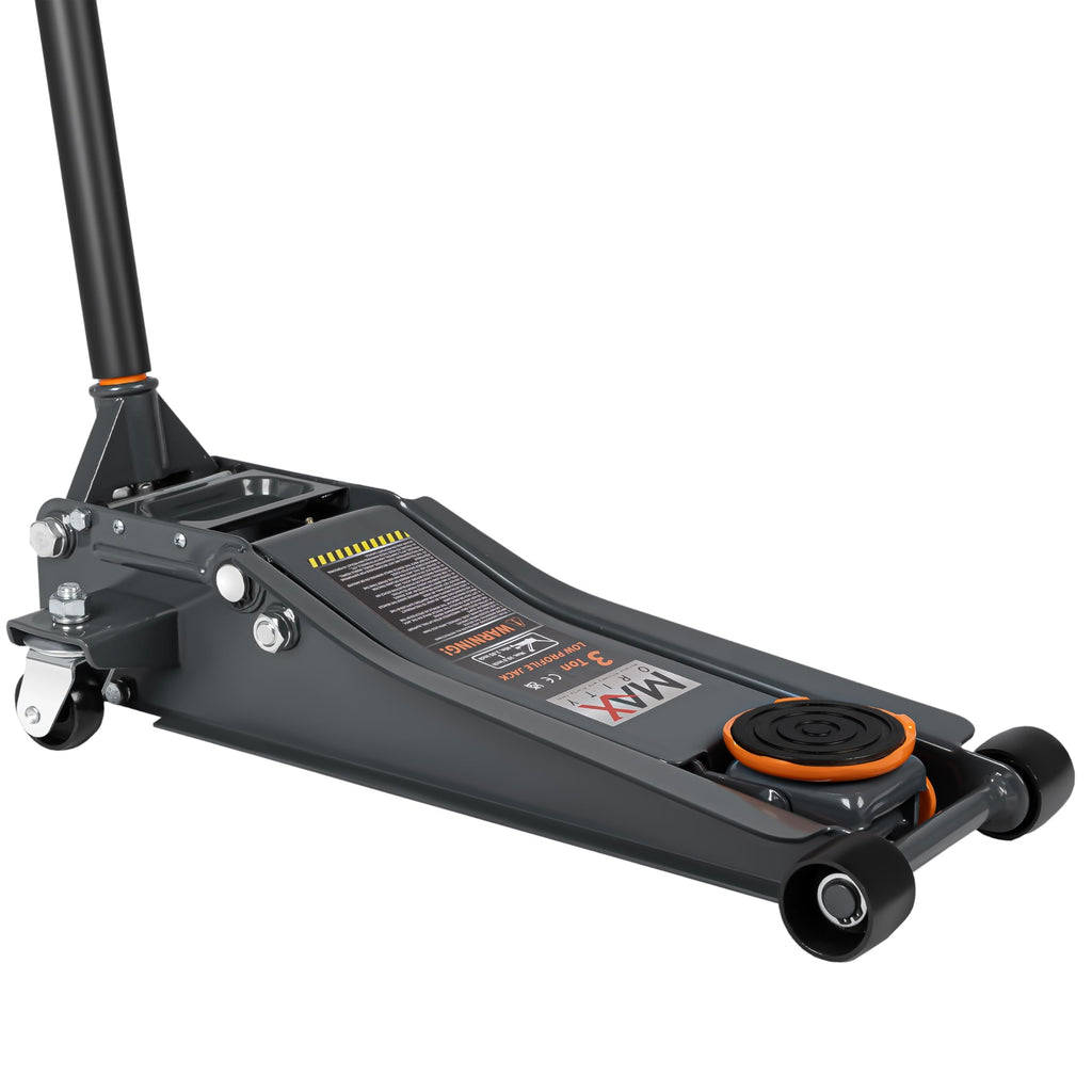 3-Ton (6600lbs) Low Profile Hydraulic Heavy-Duty Steel Floor Jack with Dual Pistons Quick Lift Pump, Home and Workshop Car Maintenance for Various