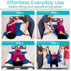 Vive Patient Lift Sling with Opening (400lb Capacity) - Lifting Aid Straps