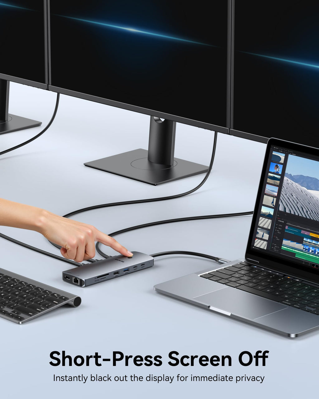 Usb Multi Display MOKiN Laptop Docking Station Dual Monitor 4K HDMI USB C Hub for Dell/H ...