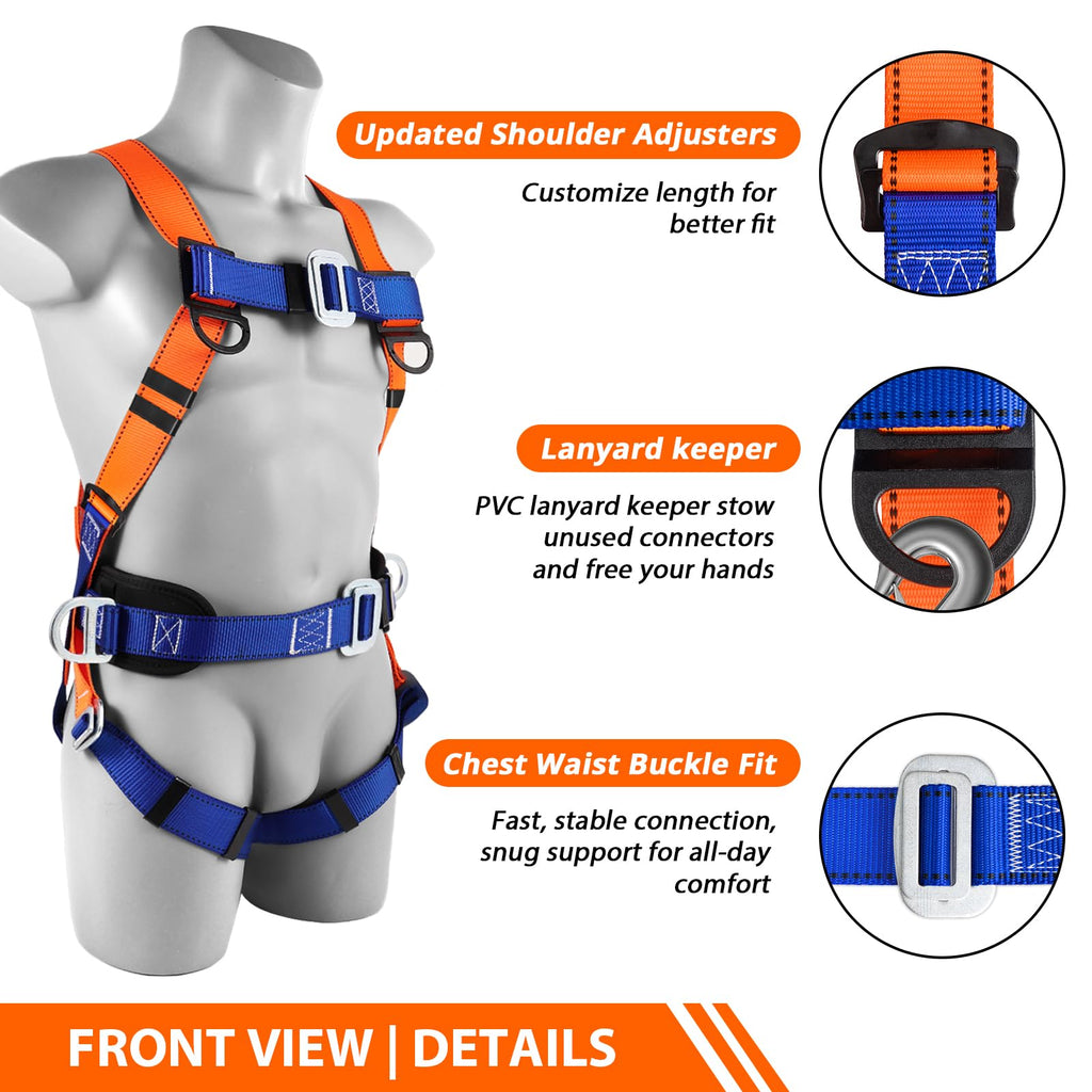 Safety Harness Fall Protection Kit: Full Body Roofing harnesses