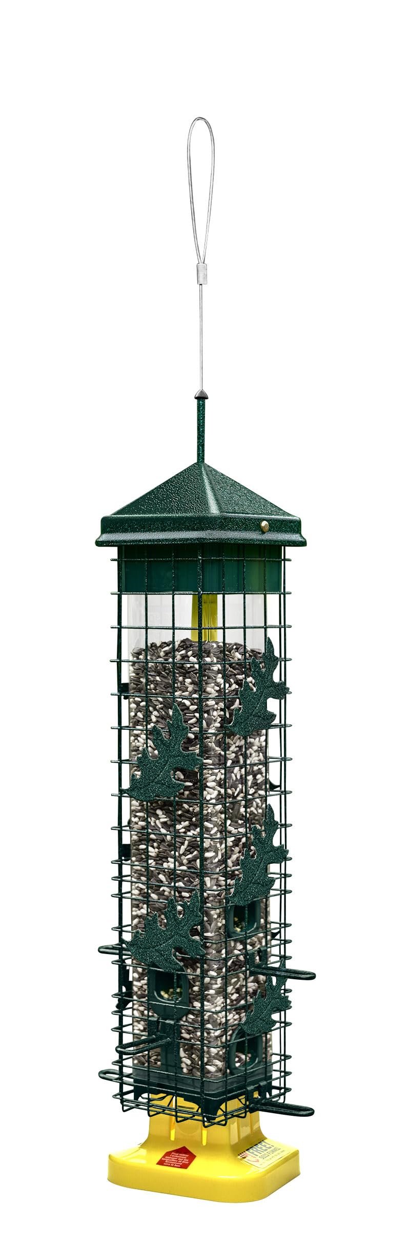 Squirrel Solution200 Squirrel-proof Bird Feeder w/6 Feeding Ports, 3.4-pound Seed Capacity, Free Seed Funnel