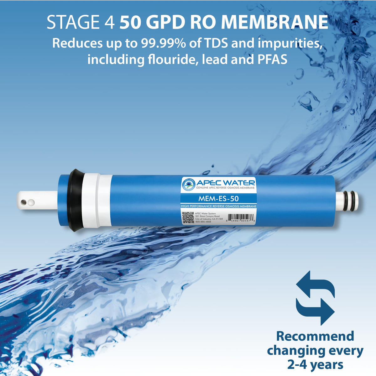 APEC Essence Series 50 GPD Complete Replacement Filter for Undersink System(FILTER-MAX-ES50)