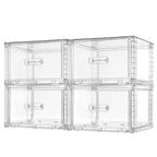 Vtopmart 4 Pack Clear Stackable Closet Storage Drawers 15QT, Medium