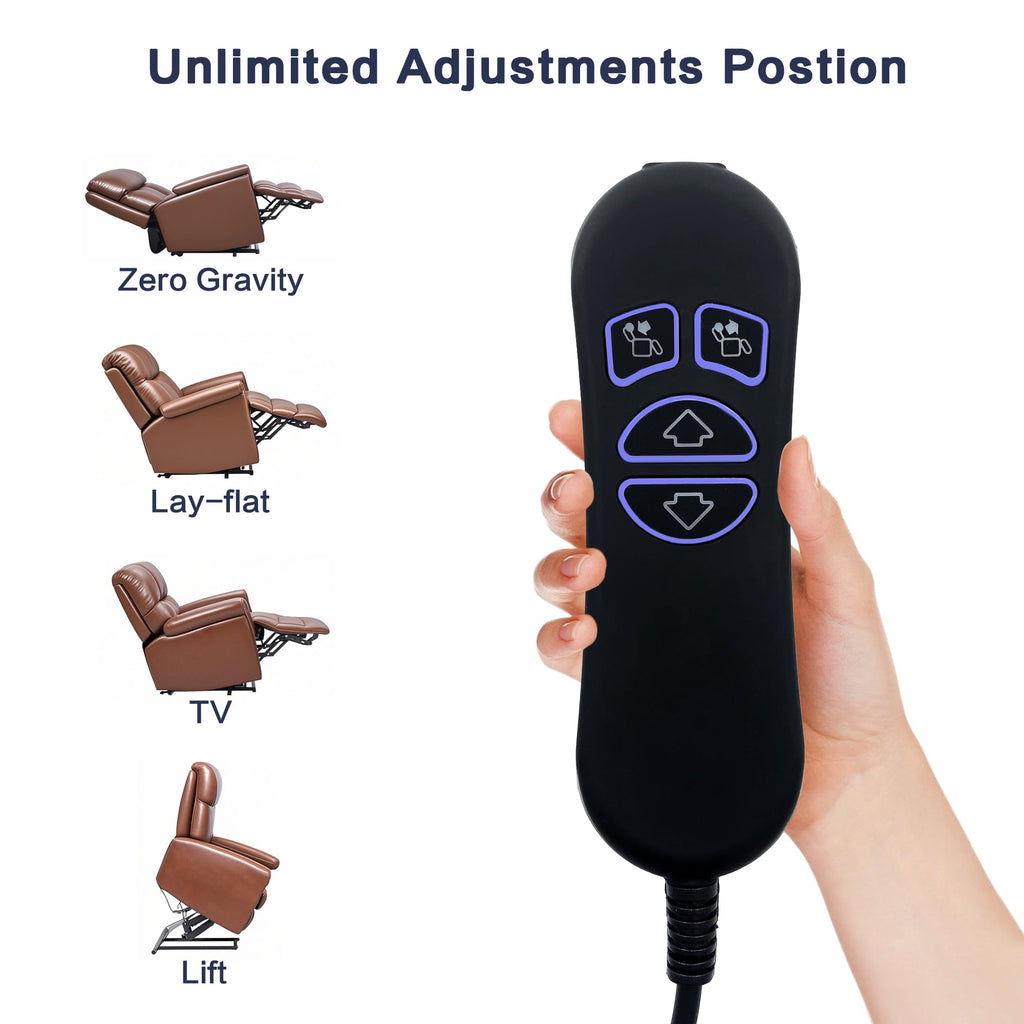 4 Button 5 Pin Prong Hand Control Handset Remote with USB and Backlight for Lift Chairs Electric Sofa Power Recliners