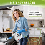 Phueut Pressurized Handheld Multi-Surface Natural Steam Cleaner with 12 pcs Accessories, Multi-Purpose Steamer for Home Use, Steamer for Cleaning
