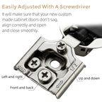 Soft Close Hinges for Kitchen Cabinet Hinges, 1/2 Inch Overlay, 60 Pack