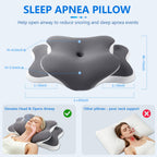 Ergo Pillow for Sleep Apnea, Neck Pain, and Snoring Relief | Cervical Neck Pillow for Neck Pain Relief & Side Sleeper | Orthopedic Memory Foam with