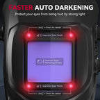 ARCCAPTAIN Auto Darkening Welding Helmet, 3.94"X3.66" Large Viewing Screen