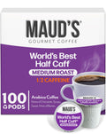 Maud's Half Caff Medium Roast Coffee Pods, 100ct