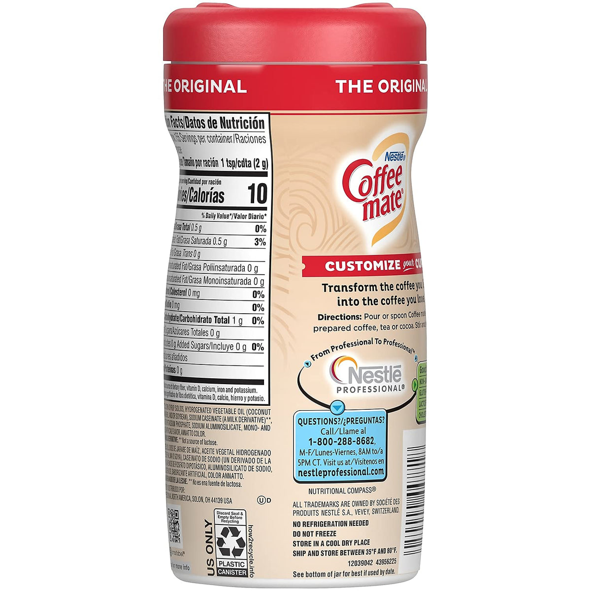 Nestle Coffee mate Original Non-Dairy Powder Creamer, 11 oz, 12-Pack
