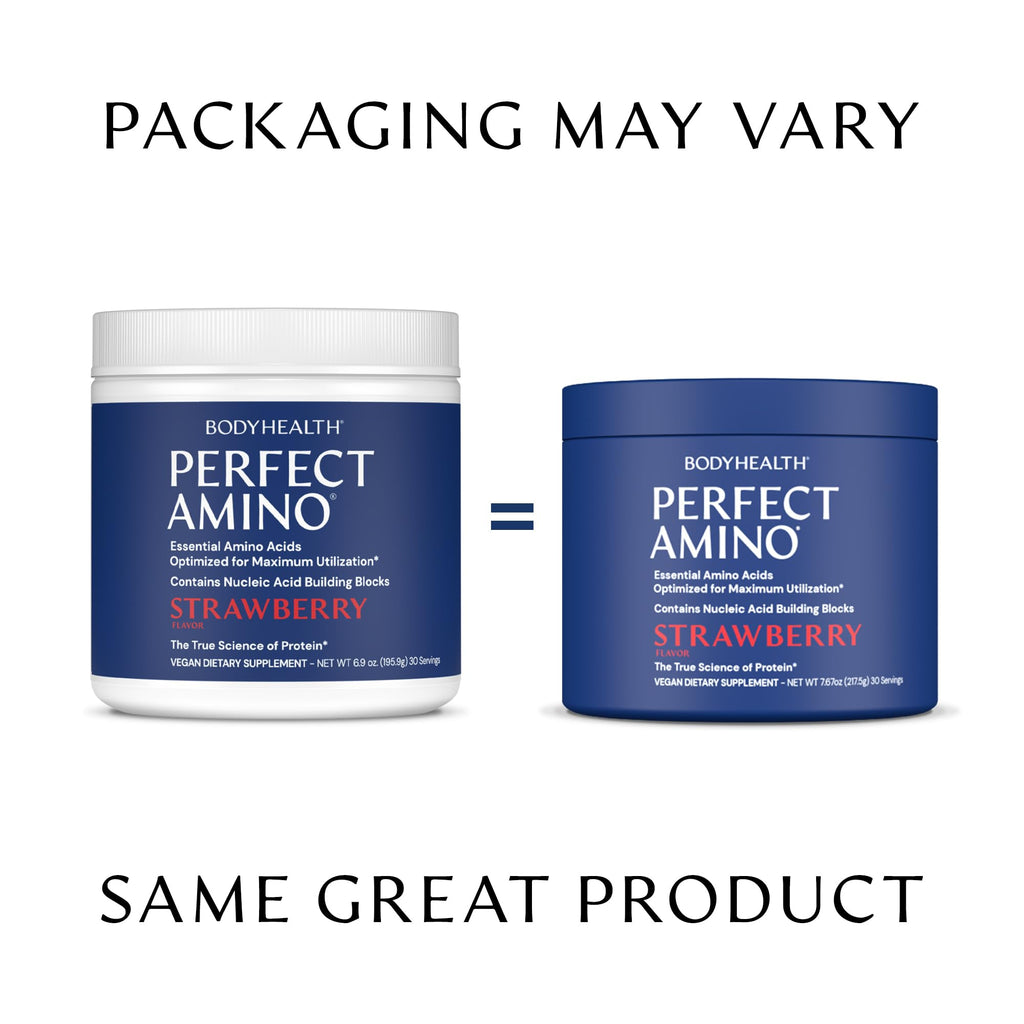 BodyHealth PerfectAmino Powder - BCAA and EAA Powder for Pre and Post Workout - Amino Acid Energy Drink for Men and Women to Support Lean Muscle and