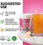 Creatine for Women, Creatine Monohydrate Powder, Collagen, Biotin, BCAA