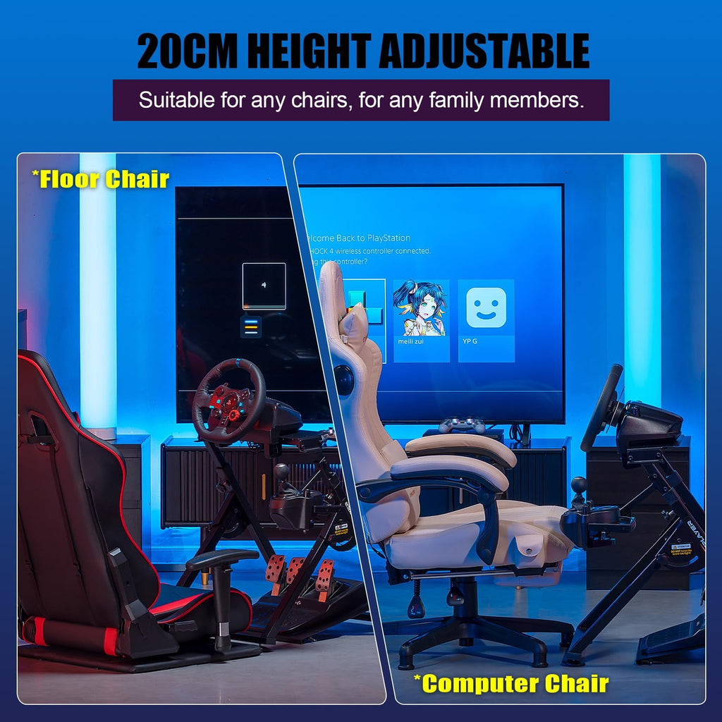 GTPLAYER Sim Racing Wheel Stand Simulator Cockpit Wheel Stand Racing Steering Shifter Mount fit for Logitech G25 G27 G29 G920 G923 Thrustmaster