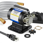Utility Water Transfer Pump 1/10 HP Portable Electric with Suction Hose Kit, Low Suction Water Removal for RV,Water Beds, Pools, Rain Barrel