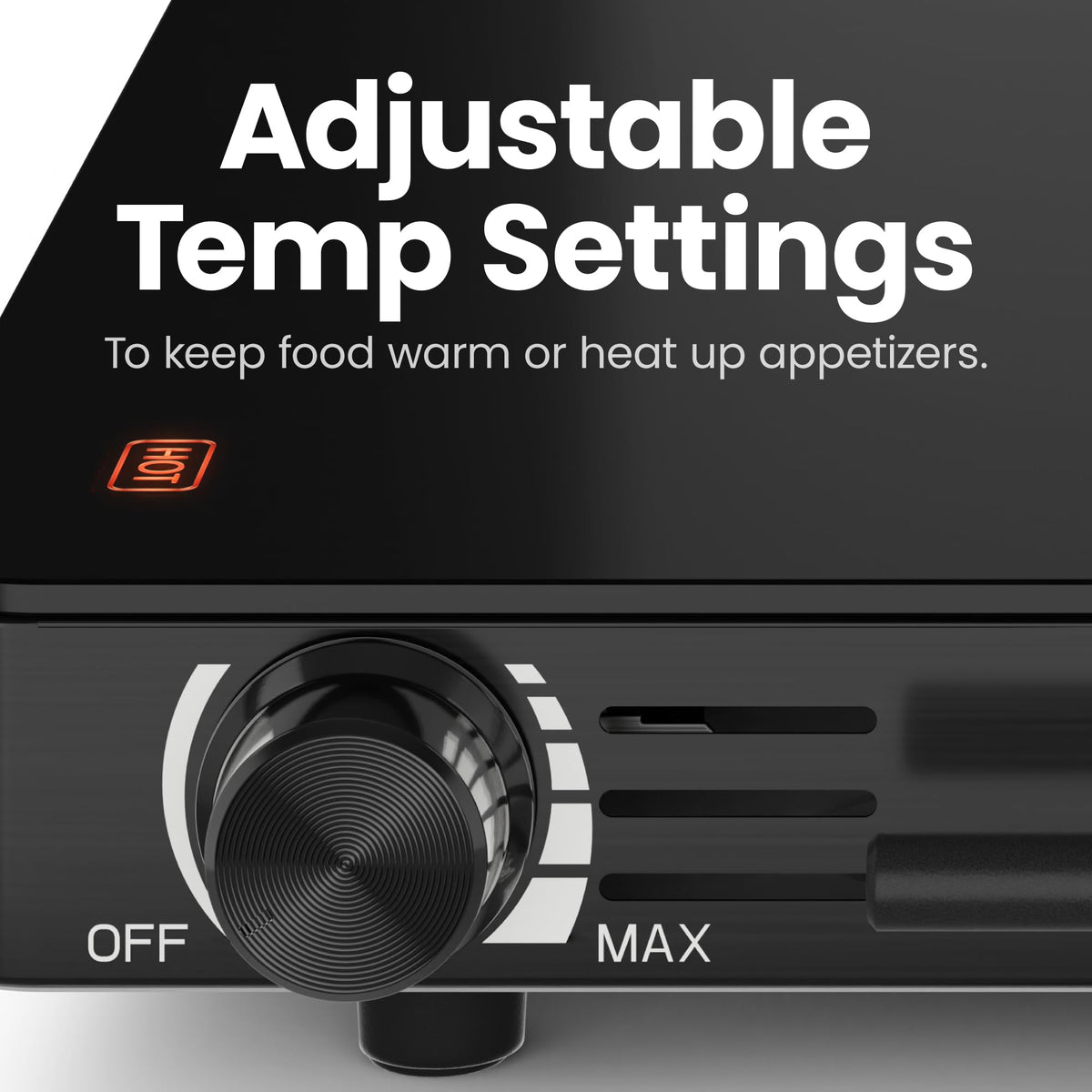 Chefman Electric Warming Tray with Adjustable Temperature Control, Perfect For Buffets, Restaurants, Parties, Events, and Home Dinners, Large 21” x