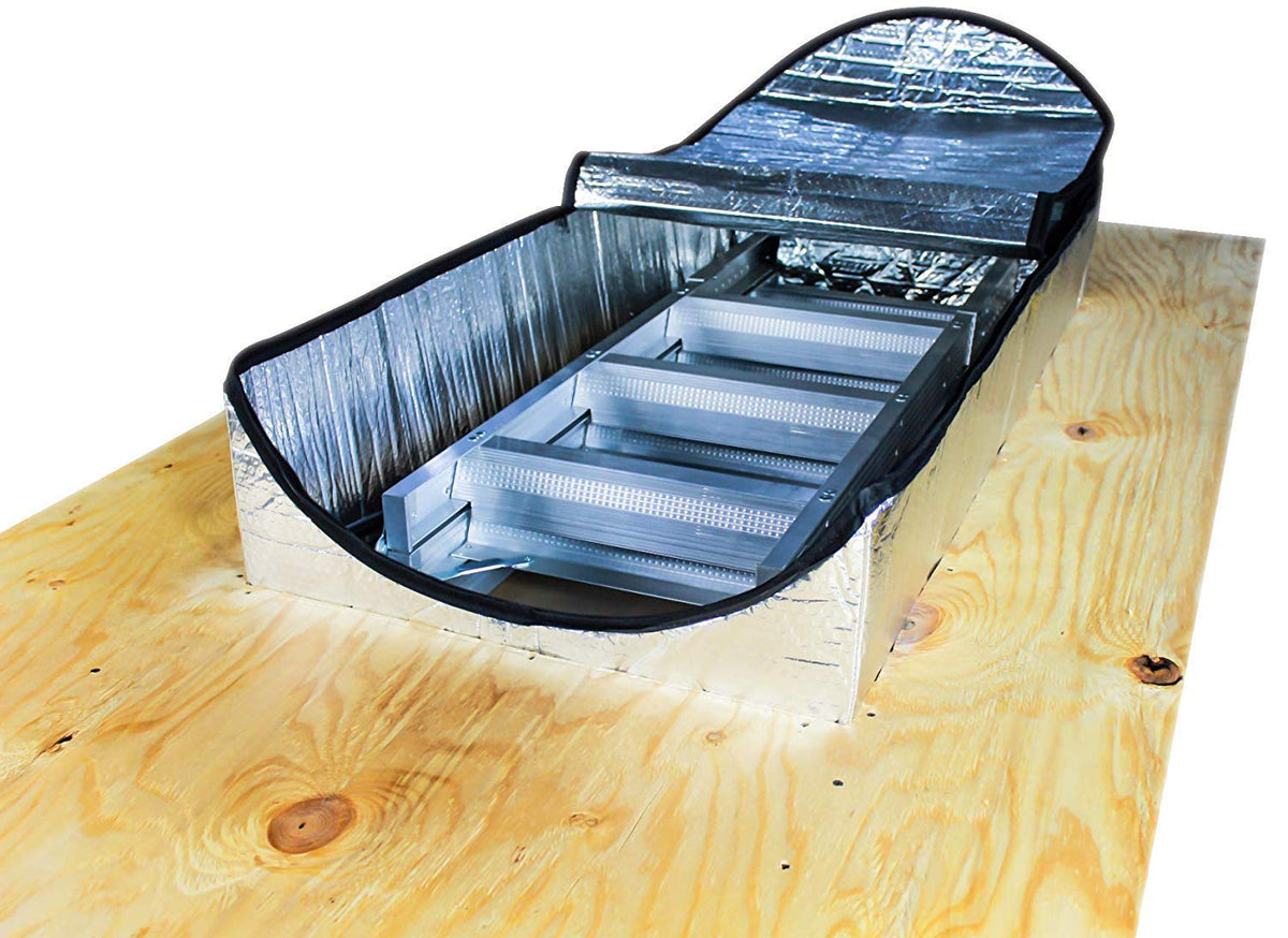 Premium Energy Saving Attic Door Insulation Stairway Cover Stair Ladder Opening Attic Tent with Easy Access Zipper 25" × 54" × 11"