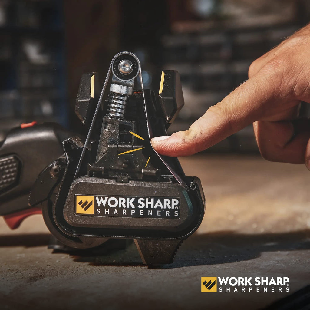 Work Sharp MK2 Electric Knife Sharpener & Replacement Belts – Adjustable 2-Speed Knife Sharpening System for Kitchen Knives, Pocket Knives, Scissors