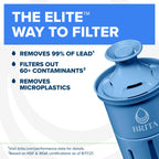 Brita Large 10-Cup Elite Water Filter Pitcher, WQA NSF/ANSI Certified, Reduces 99% of Lead, Microplastics, & 30 Contaminants, BPA-Free, Removes