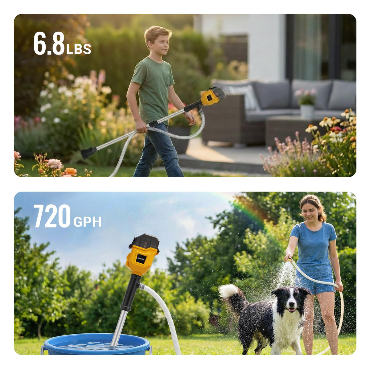 Brushless Stick Water Transfer Pump Compatible with Dewalt 20V MAX Battery