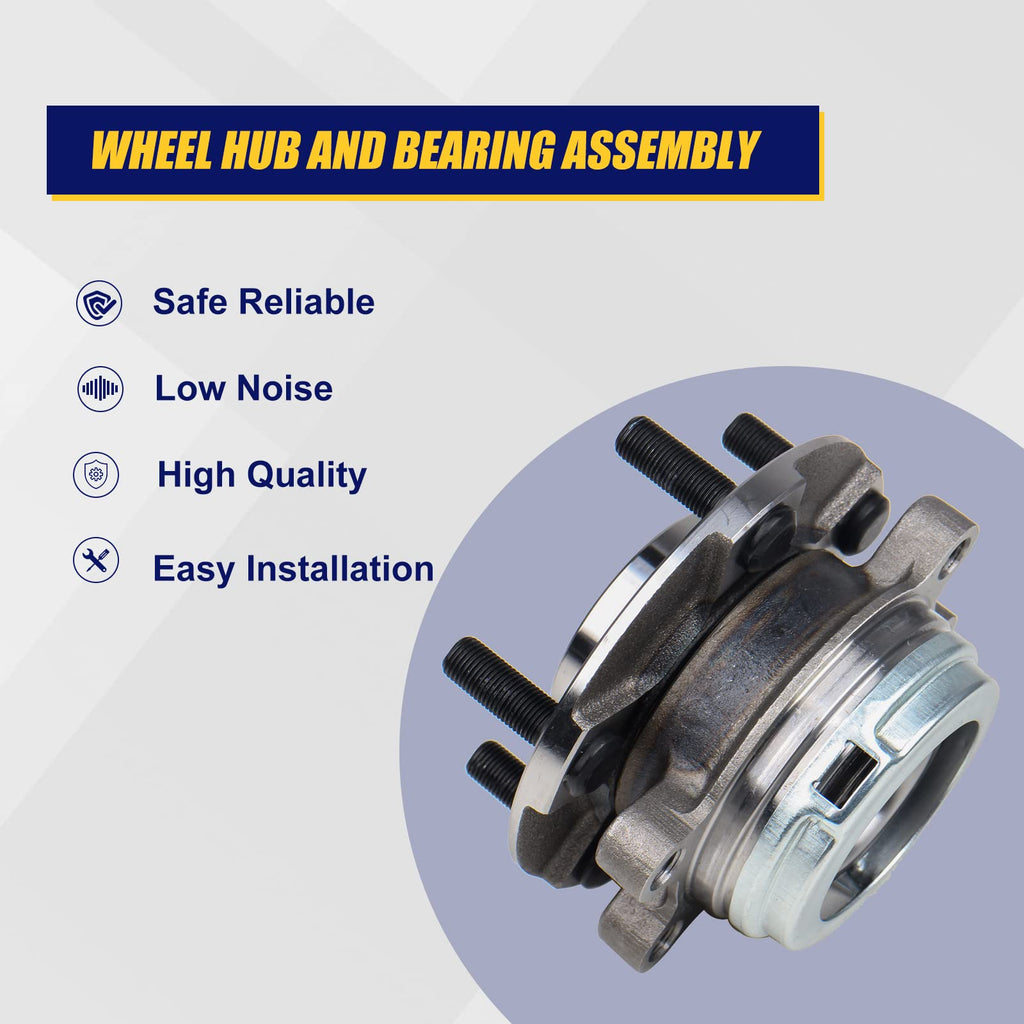 513296 2 Pack Front Wheel Hub and Bearing Assembly