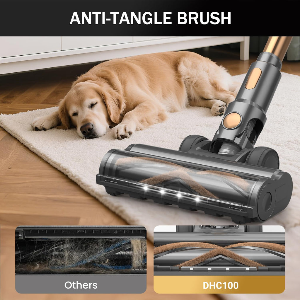 Cordless Vacuum Cleaner, 10-in-1 Lightweight Stick Vacuum with 45mins Runtime, Powerful Suction, LED Touch Screen, Rechargeable Vacuum Cleaners for