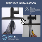 WEWE Black Kitchen Faucet with Pull Down Sprayer, High Arc Bar Sink Faucet