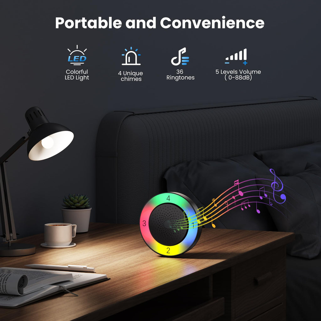 TECKNET Non-APP Solar RGB Wireless Driveway Alarm