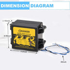BUNKER INDUST Trailer Brake Breakaway Kit with Charger, LED Display, Switch, 12V 5Ah Battery for Trailer Caravan