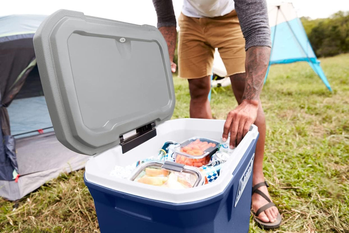 Coleman Classic Series Insulated Wheeled Cooler, 100-Quart, Rock Grey - Wheeled