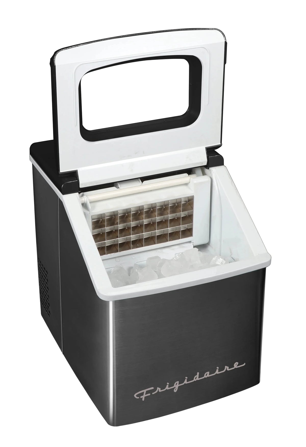 Frigidaire Countertop Clear Square Ice Maker, 40 lbs. Per Day - Stainless Steel