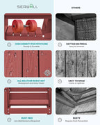 SERWALL 7-Piece HDPE Patio Dining Set, Aruba, 66.9in D x 32.2in W x 29.1in H