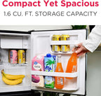 Frigidaire Retro Compact Refrigerator 1.6 cu ft 16 in D x 18 in W x 18.5 in H Moonlight - EFR176