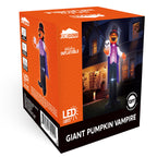 Joyfy 12 ft Giant Halloween Inflatable Pumpkin Ghost Vampire with Skull Decoration with Built-in LEDs, Ghost Halloween Decorations Outdoor Blow Up Yard Lawn Decoration