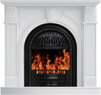 BLANKSPACE 48in Electric Fireplace With Mantel and TV Stand - Black Birdcage