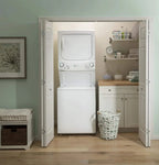 GE Unitized Spacemaker 3.9 Cu. Ft. Washer With Stainless Steel Basket And 5.9 Cu. Ft. Electric Dryer - GUD27EESNWW