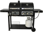 Dual-Fuel Outdoor Charcoal And Propane Grill - 64 x 28 x 49.75 inches