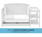 Storkcraft 5-in-1 Convertible Baby Crib & Changer, White - Steveston