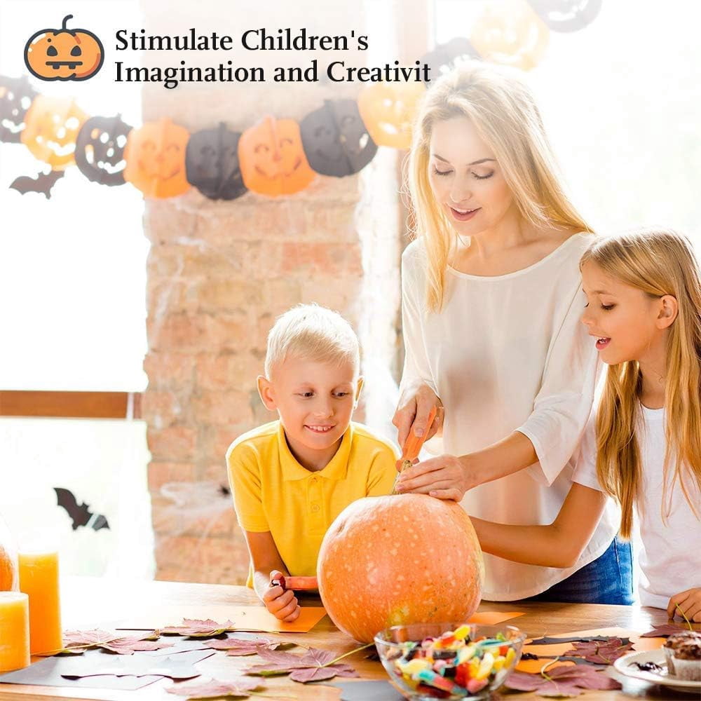 Clackibukvyz Pumpkin Carving Kit, Halloween Professional Pumpkin Cutting Supplies Tools with Carrying Bag, 10 Pcs
