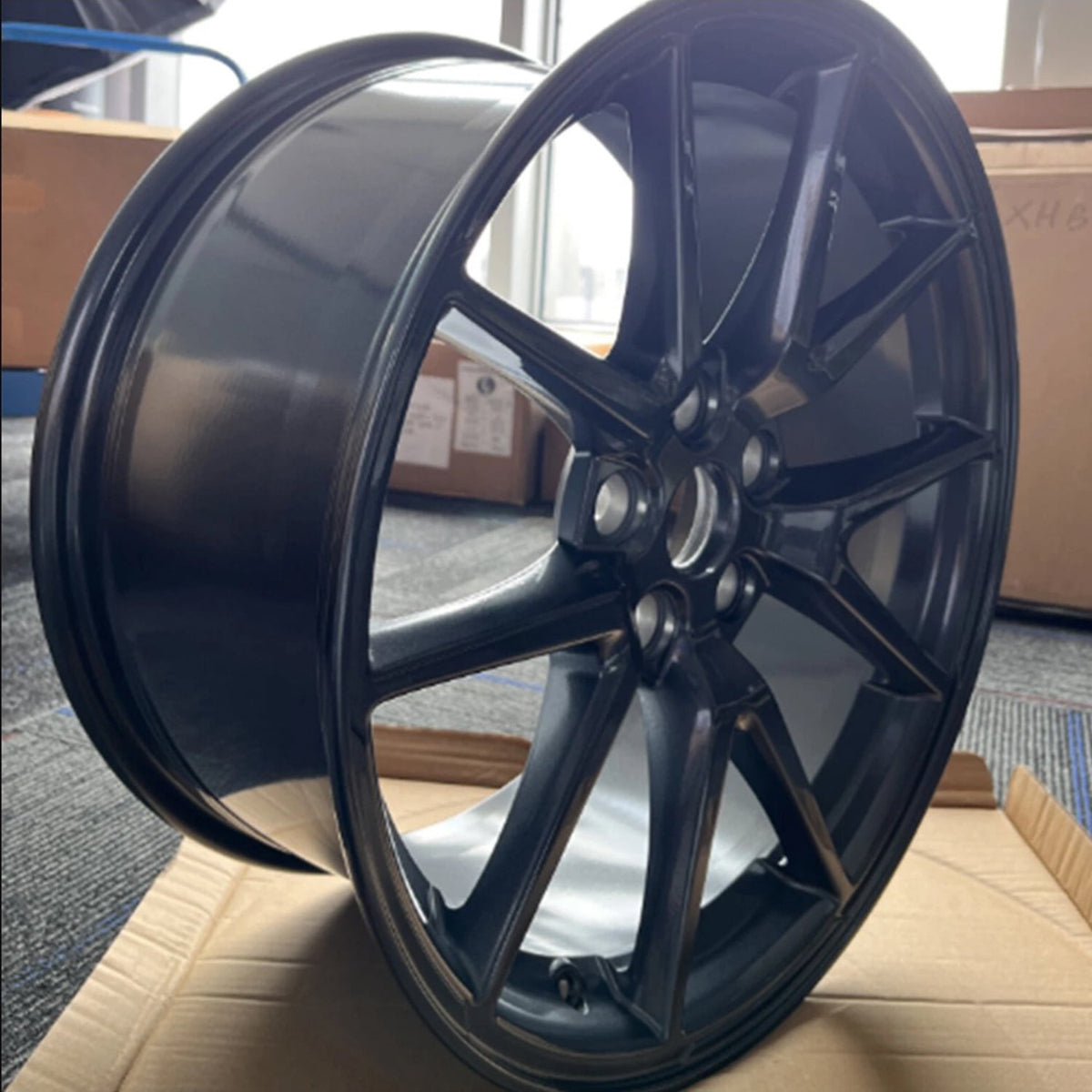 WRWolf Fit for Tesla Model 3 OEM Design Wheel 18" 2017-2023 18x8.5 Charcoal Single Replacement Rim 96276