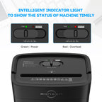 BONSEN 10-Sheet Cross Cut Paper Shredder, Shred Credit Card Paper Shredder for Home Use, Compact Design with Portable Handle, Black