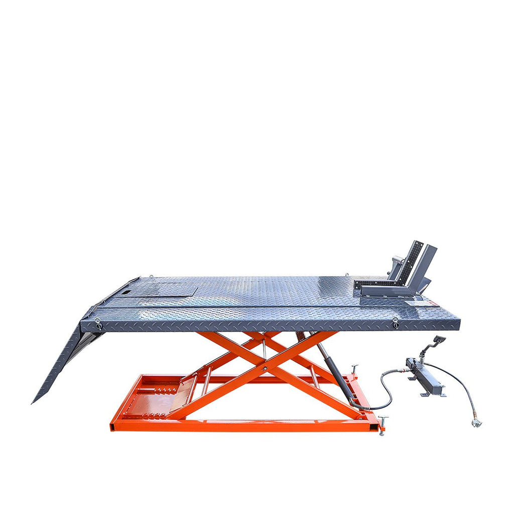 TMG Industrial 1500-lb Portable Motorcycle/ATV Scissor Lift, 48'' Work Platform - TMG-1500PML