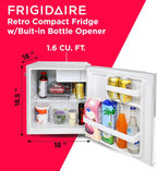 Frigidaire Retro Compact Refrigerator 1.6 cu ft 16 in D x 18 in W x 18.5 in H Moonlight - EFR176