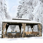 Calaro Galvanized Steel Patio Gazebo, 19.5 Ft. W x 11 Ft. D
