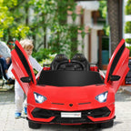 Licensed Lamborghini SVJ Kids Ride-On Car, 12V Battery Powered - Red, White, Black, Green Or Pink