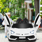 Licensed Lamborghini SVJ Kids Ride-On Car, 12V Battery Powered - Red, White, Black, Green Or Pink