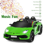 Licensed Lamborghini SVJ Kids Ride-On Car, 12V Battery Powered - Red, White, Black, Green Or Pink