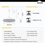 Orison Outdoor Plug-In Ceiling Fan With Light, Yellow, 21in D x 21in W x 10in H - B63992