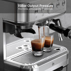 Entcook Espresso Machine With Grinder And Milk Frother, 15 Bar 2.5 L