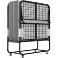 Folding Rollaway Guest Bed With 75in x 31in Cot Mattress And 5in Memory Foam