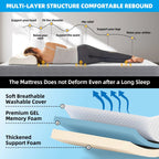 Folding Rollaway Guest Bed With 75in x 31in Cot Mattress And 5in Memory Foam